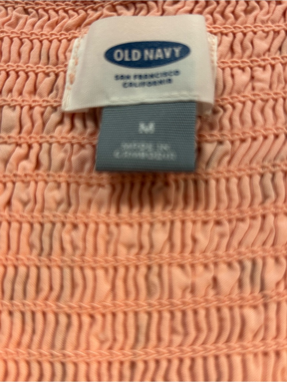 Old Navy Pink Floral Smocked Mini Dress Sleeveless Straps Size M Cottagecore - Picture 3 of 6